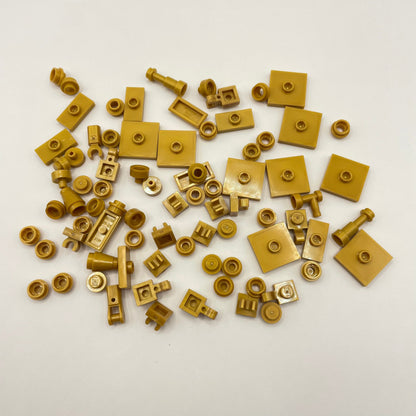 LEGO Mixed Pieces, Gold, 75 Pieces