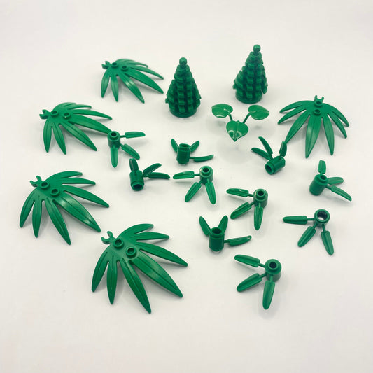 LEGO Plant Leaves and Pine Trees, Green, 18 Pieces