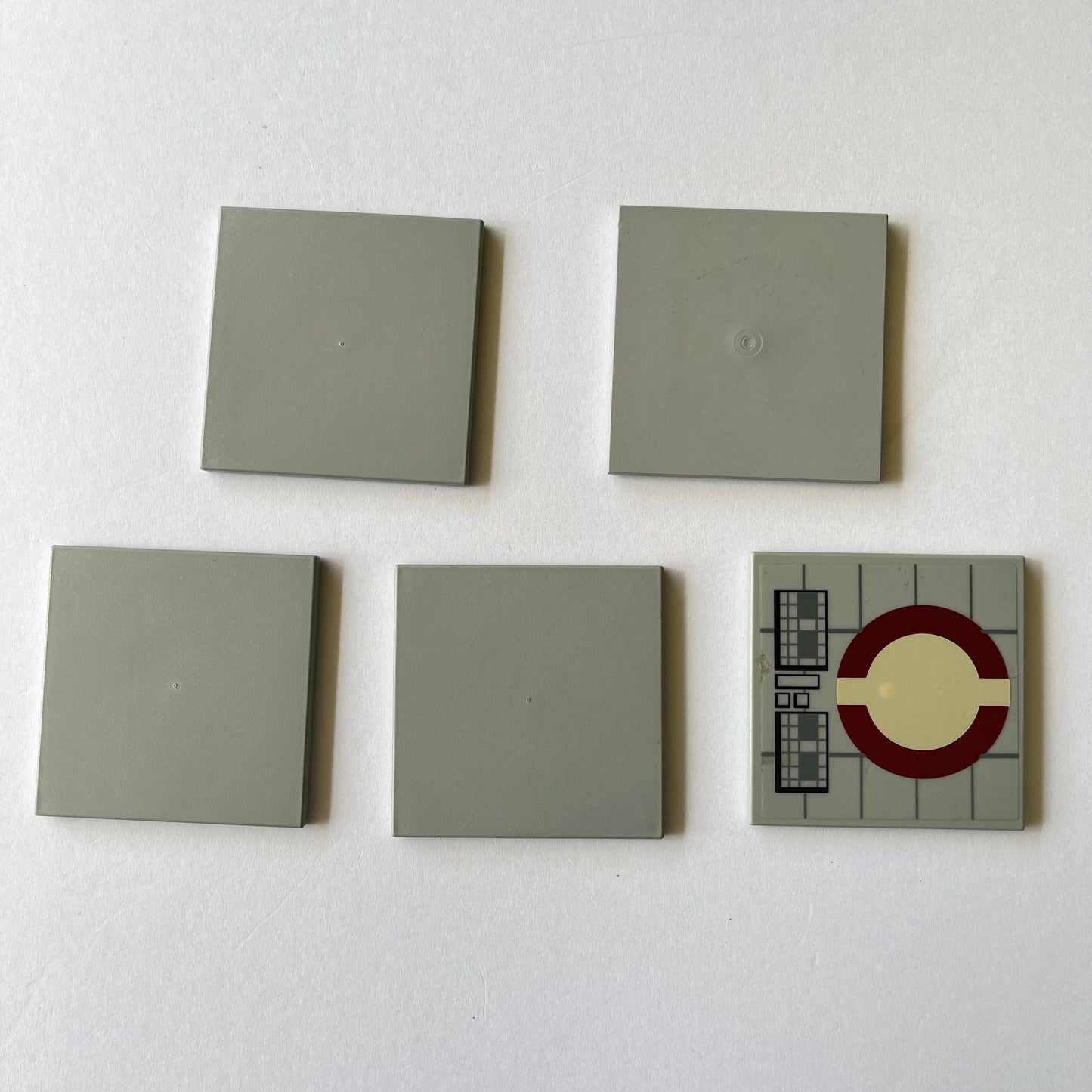 LEGO 6x6 Tile, Light Bluish Grey, 5 Pieces