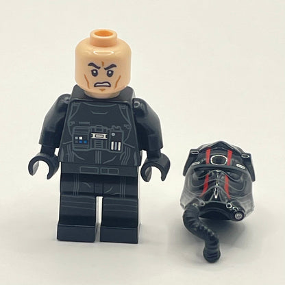 LEGO First Order TIE Pilot, Two Red Stripes on Helmet, Star Wars Minifigure (sw0860)