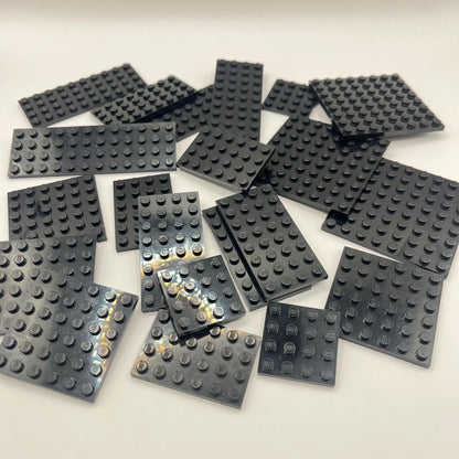 LEGO Black, Medium Plates and Squares, Approx. 100g