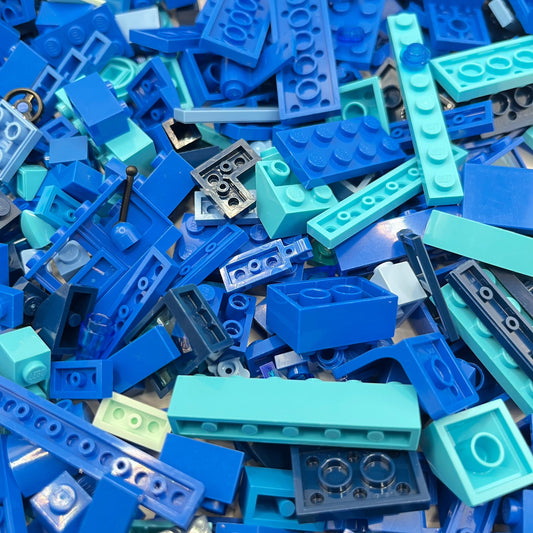 LEGO Mixed Blues, Mixed Pieces, Approx. 400g