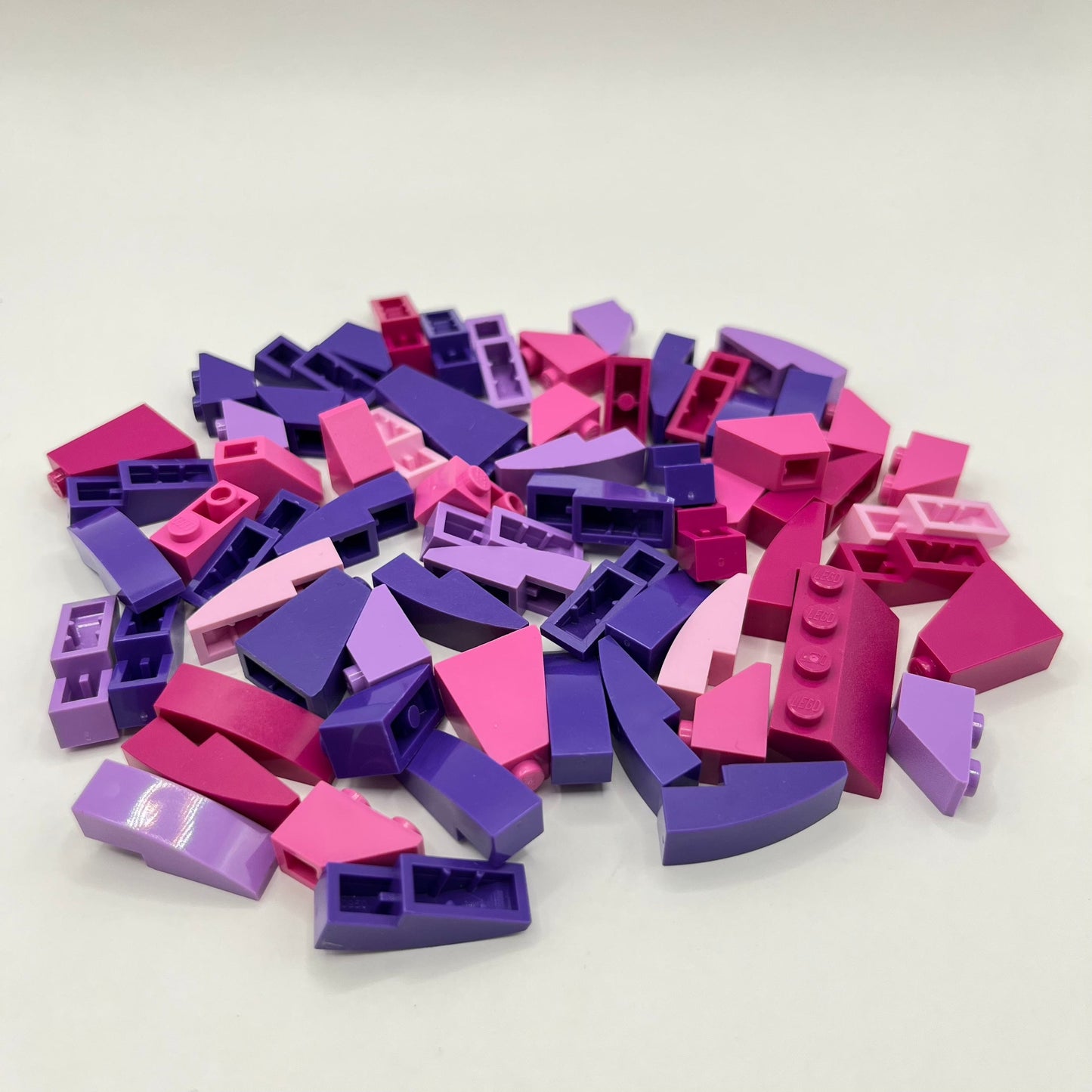 LEGO Slopes, Pink and Purple, Mixed Pieces, Approx. 50g