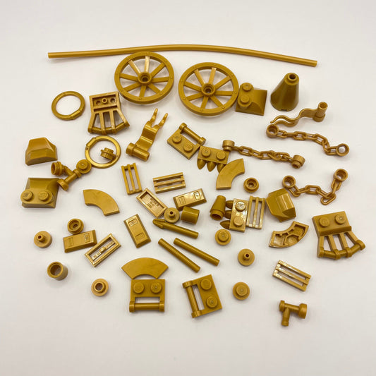 LEGO Mixed Pieces, Gold, 75 Pieces