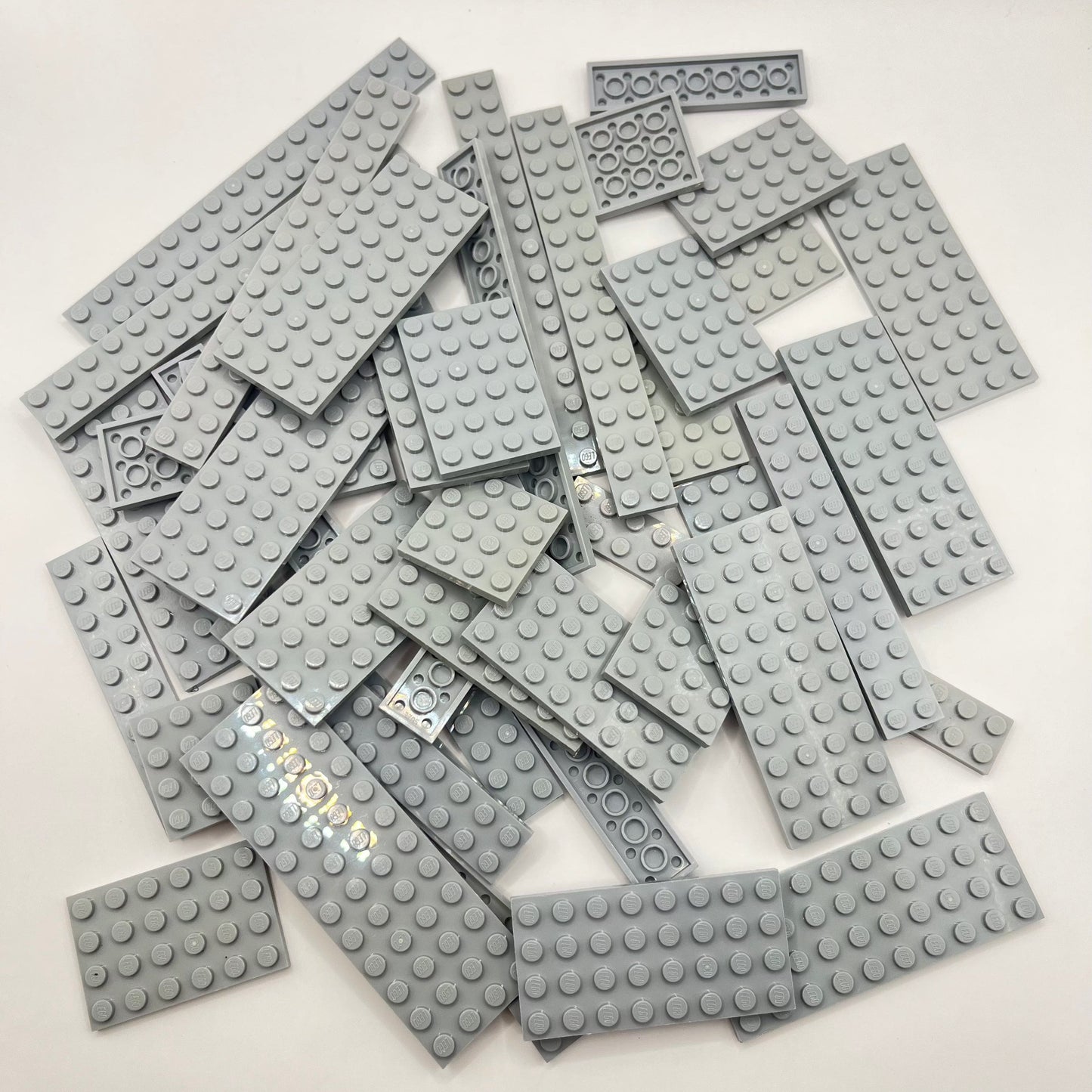 LEGO Light Bluish Grey, Plates, Approx. 160g