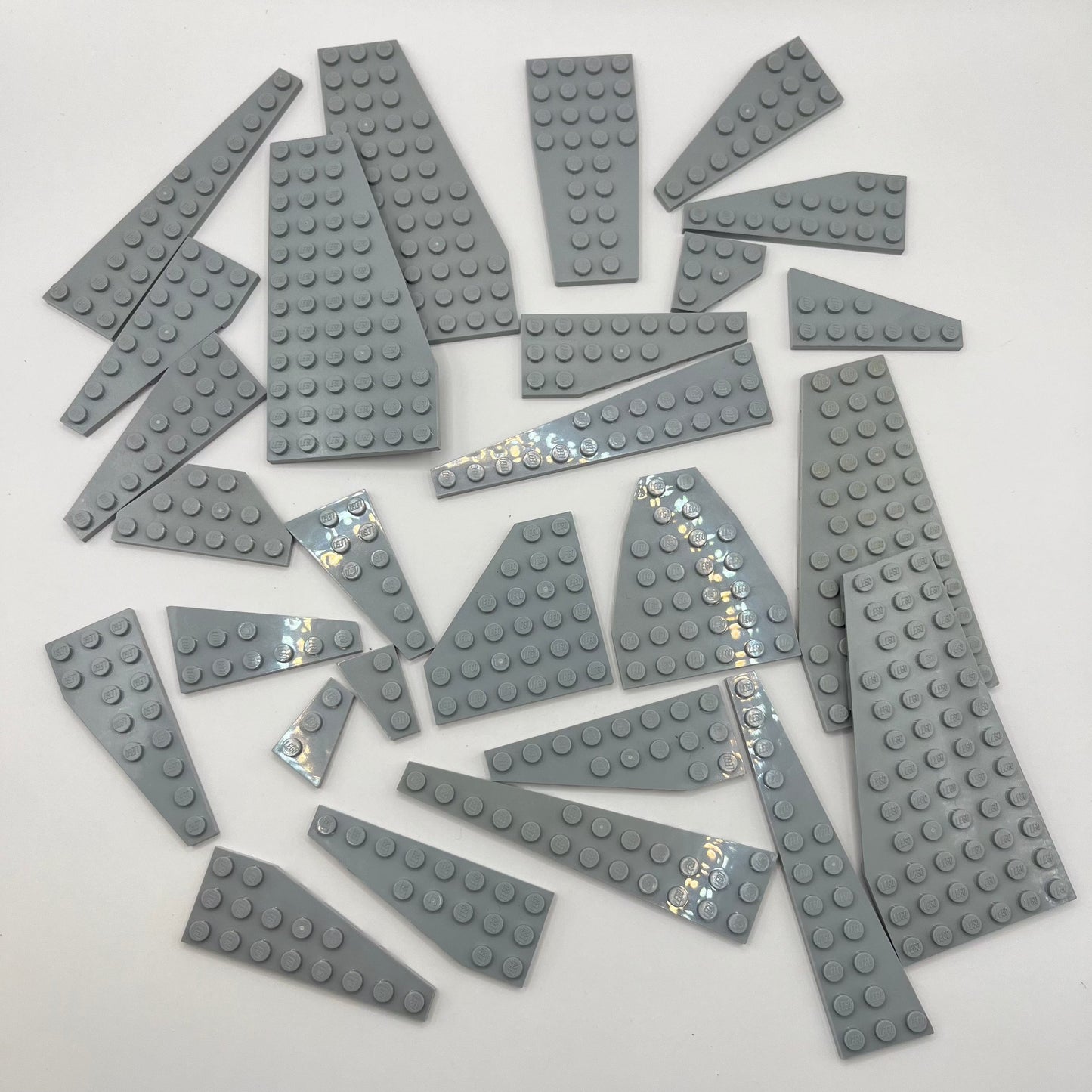 LEGO Light Bluish Grey, Wedges, Wings, 25 Pieces