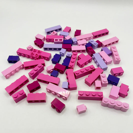 LEGO Pink and Purple Bricks, Mixed Bag, Approx. 65g