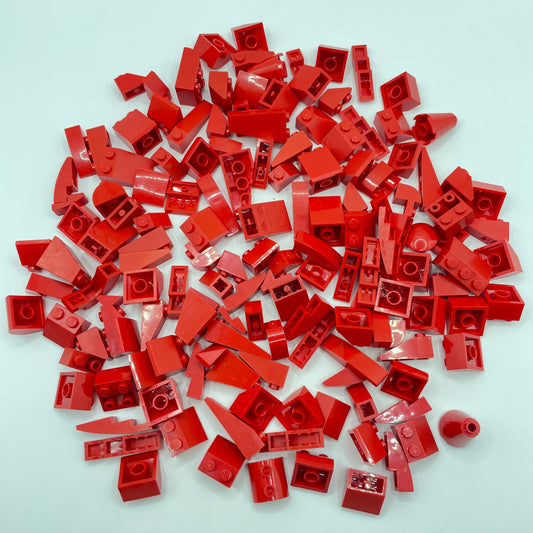 LEGO Small Slopes, Red, Approx. 140g