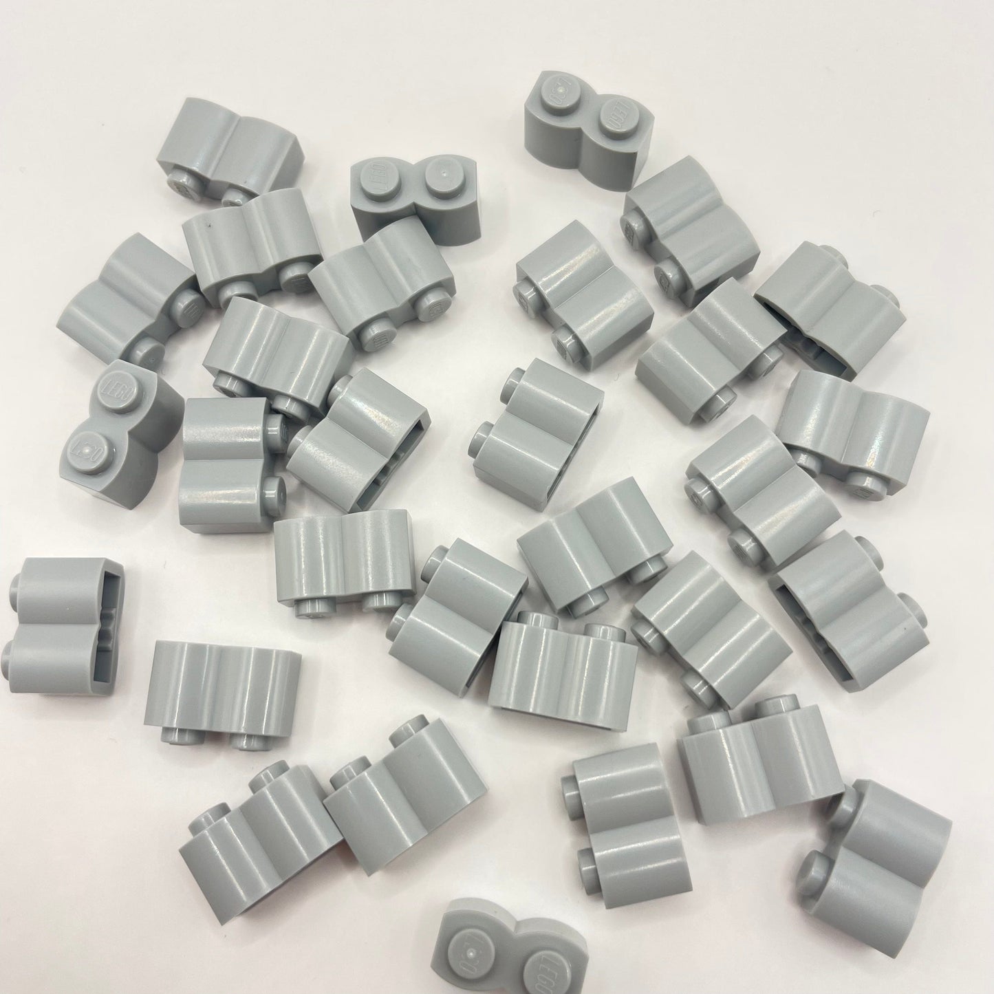 LEGO Light Bluish Grey Log Profile Bricks (30 Pieces)