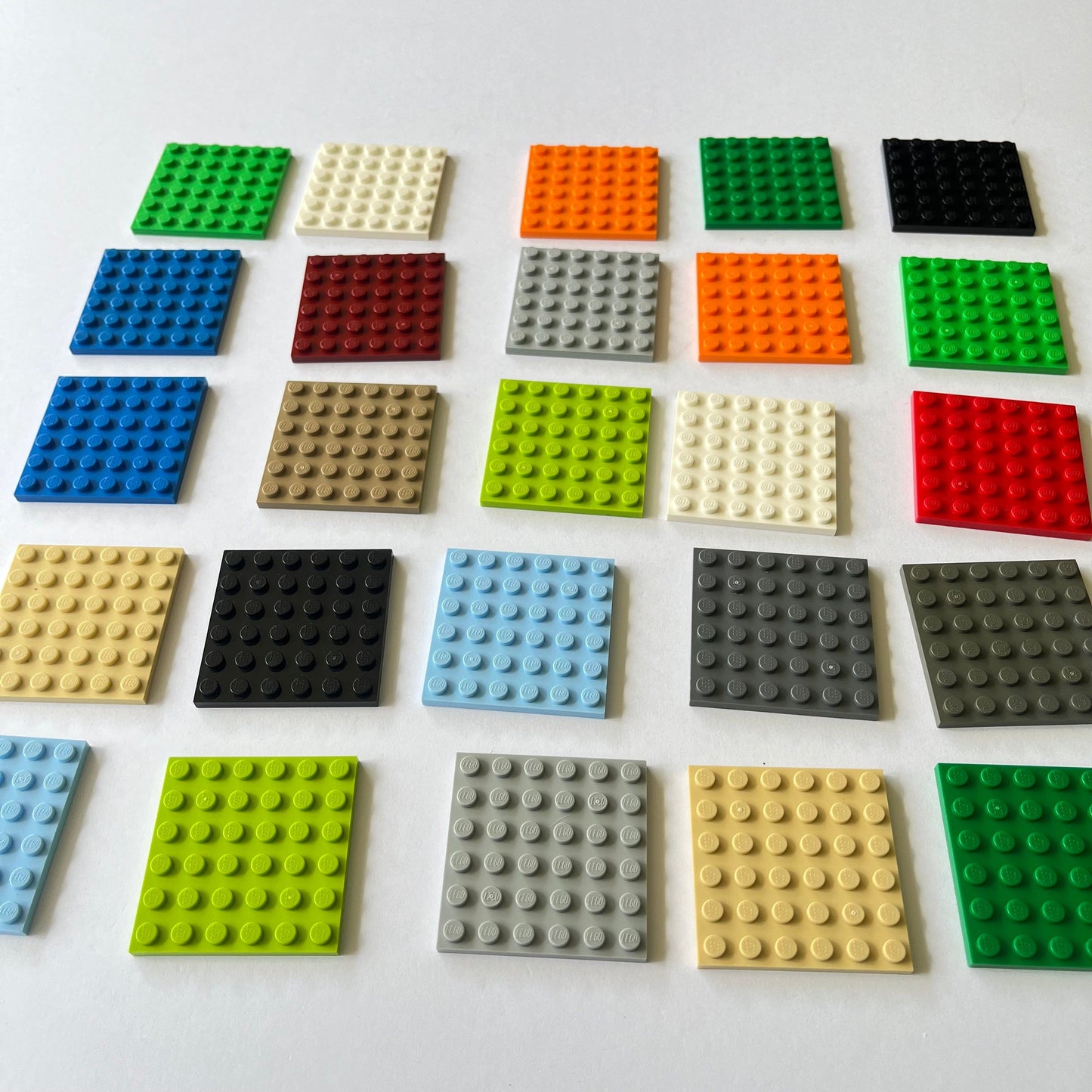 LEGO 6x6 Plates, Mixed Colours, 25 Pieces (3958)