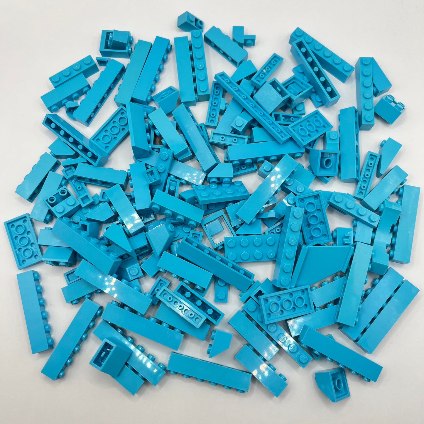 LEGO Medium Azure, Mixed Pieces, Approx. 185g