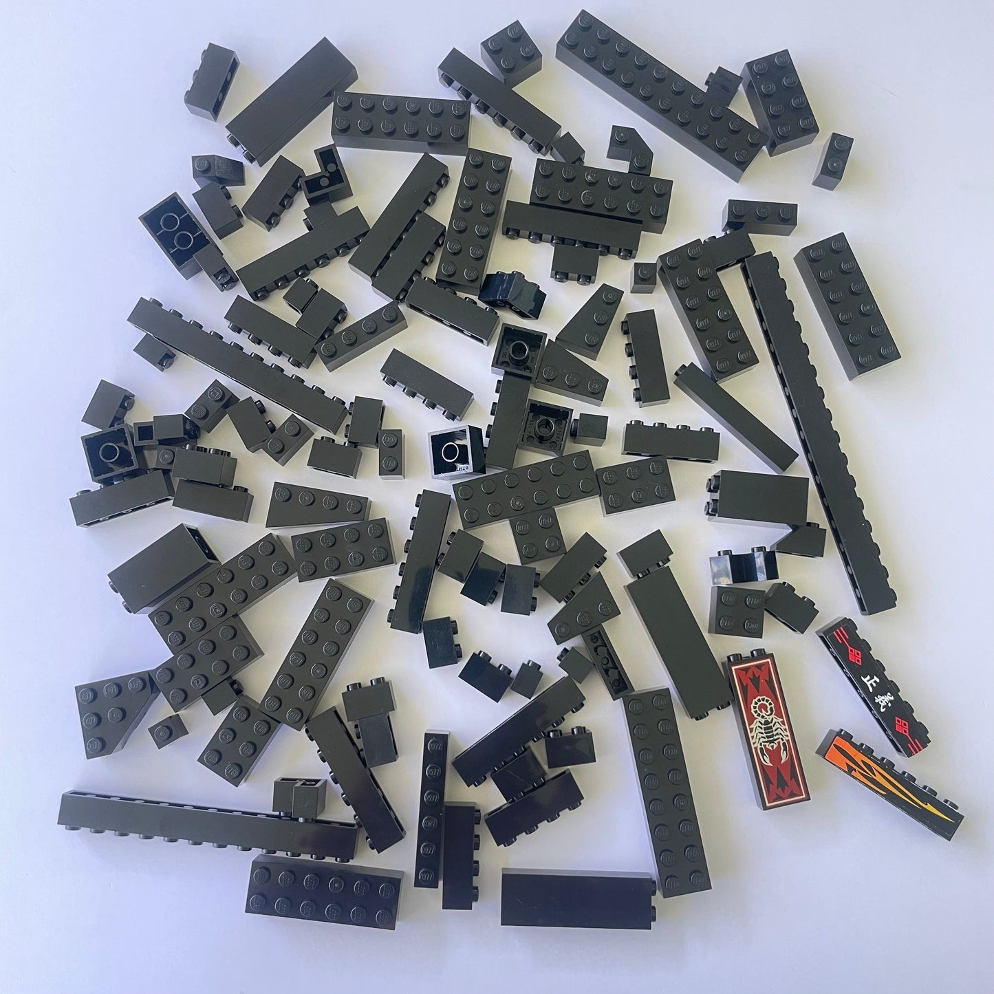 LEGO Bricks, Black, Approx. 190g