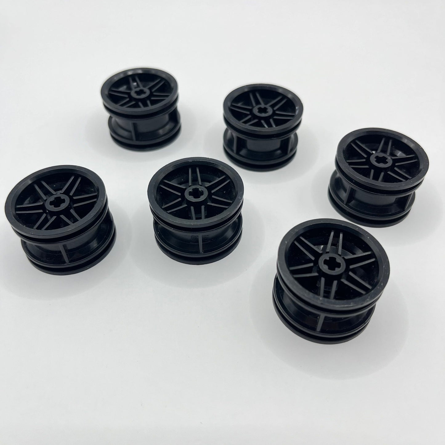 LEGO Wheels 30.4 x 20mm, Black, 6 Pieces (56145)