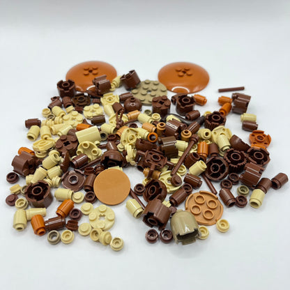 LEGO Mixed Browns, Round Pieces, Approx. 70g