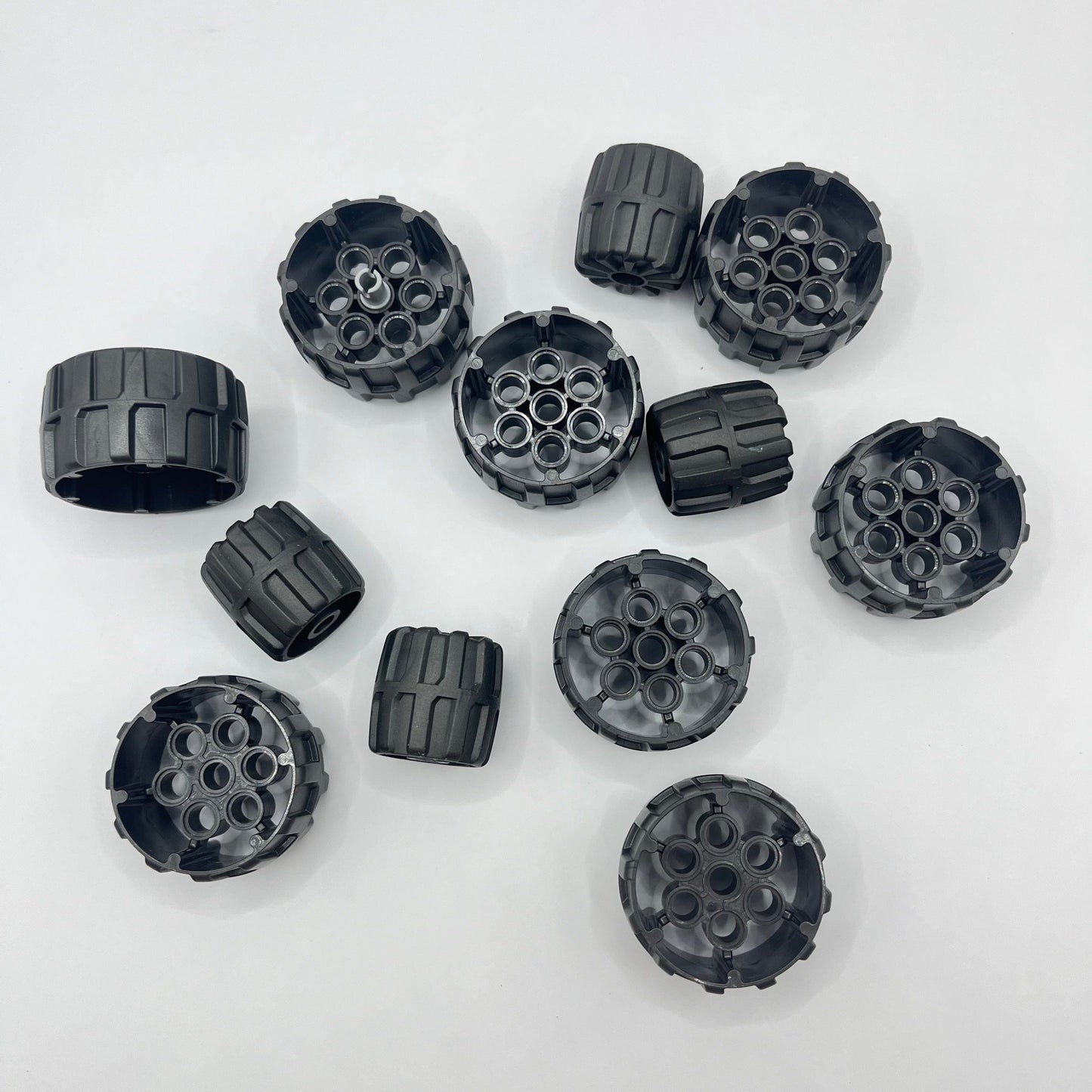 LEGO Metallic Grey, Wheels, 12 Pieces GBC